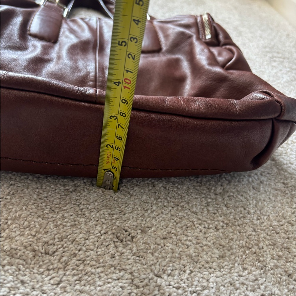 RARE CROMIA Genuine Italian Leather Double Handle Silv Hardware Made in Italy - Picture 14 of 14